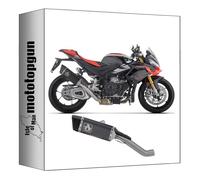 arrow pot echappement race pista titanium noir embout carby compatible avec aprilia tuono v4 1100 2025 mototopgun 71003ptn