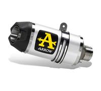 Arrow Indy Race Aluminium With Carbon End Cap Ktm Duke 125/390 ´21-23 Homologated Muffler Argenté Homologated