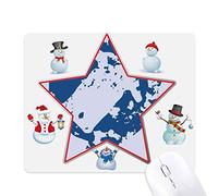Arrow Simple Design Round Illustration Pattern Christmas Snowman Family Star Mouse Pad