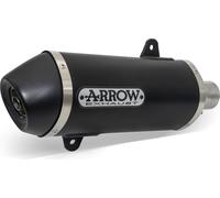 ARROW Slip-On d'échappement en aluminium foncé avec embouts foncés pour Piaggio Medley 125