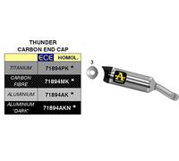 ARROW street thunder aluminium foncé silencieux et embout pour Yamaha Yzf r3