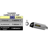 ARROW street thunder aluminium slip-on silencer with carby end cap for Yamaha Yzf r6