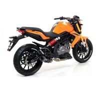 ARROW street thunder dark aluminium slip-on silencer and end cap for Benelli Bn 302 s