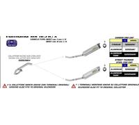 ARROW Street Thunder Slip-On Pot d'échappement en aluminium pour Yamaha WR 125 R/X