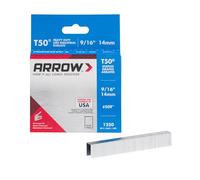 Arrow Agrafes T50 - Boîte 1 x 1250 (14 mm - 9/16 in)
