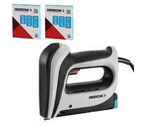 Arrow T50ACD Agrafeuse électrique avec 3750 agrafes T50 1/4", 3/8", 1/2", pour tissus d'ameublement professionnels et projets de bricolage