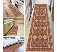Arrow Tapis De Couloir Runner Vintage Rouge Tapis pour Cuisine Hall Couloir 1m 1.5m 2m 250cm 300cm 4m 4.5m 5m 6m Extra Long Lavable Tapis De Sol Antidérapants, 100×100cm/3.3ft×3.3ft