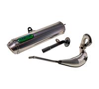 Arrow Thunder Dt 125 R-x 04-06 52601su+52528su Titanium Homologated Full Line System Argenté Homologated