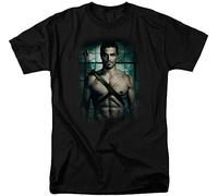 Arrow TV Series Stephen Amell Shirtless Men T-Shirt Available Black T-Shirts à Manches Courtes(Medium)