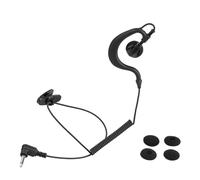 Arrowmax AEH15-S-35L Crochet d'oreille souple en forme de G Récepteur/écoute uniquement 3,5 mm Compatible avec Motorola Kenwood Icom Radio Haut-parleur Microphone 2 voies