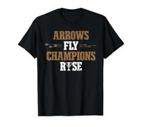 Arrows Fly, Champions Rise T-Shirt Graphique avec Valeur, Homme, Noir, S