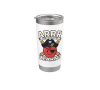 ARRR Vous êtes prêt à apprendre un drôle de pirate Apple School Gobelet isotherme en acier inoxydable double paroi