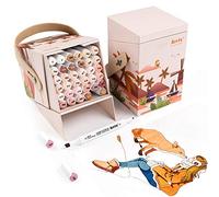 Arrtx 36 marqueurs de couleur de peau, marqueurs à alcool ALP à double pointe pour graffiti avec boîte, marqueurs permanents aux tons nude pour les portraits, les esquisses, le dessin, le manga