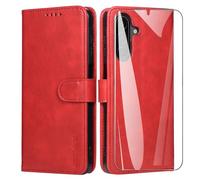 ARRYNN Coque pour Samsung Galaxy A17 4G / 5G (6.7"),Housse Xiaomi Redmi 14C 4G,Étui de Protection Porte-Cartes Portefeuille Multi-Usage Magnétique Case Cover - Rouge
