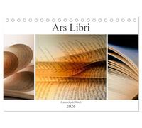 Ars Libri - Kunstwerk Buch (Tischkalender 2026 DIN A5 quer), CALVENDO Monatskalender: Außergewöhnliche Buchansichten