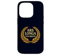 Ars Longa Vita Brevis Philosophie Latine Laurel Coque pour iPhone 14 Pro