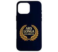 Ars Longa Vita Brevis Philosophie Latine Laurel Coque pour iPhone 16 Pro Max