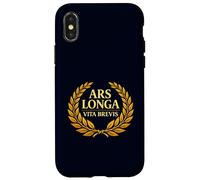 Ars Longa Vita Brevis Philosophie Latine Laurel Coque pour iPhone X/XS