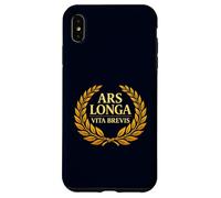 Ars Longa Vita Brevis Philosophie Latine Laurel Coque pour iPhone XS Max