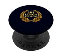 Ars Longa Vita Brevis Philosophie Latine Laurel PopSockets PopGrip Adhésif