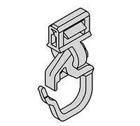 ars vivendi Hinno HC 71 Accessoires de rideaux avec crochets plissés pour rails de rideaux en aluminium avec écartement de 4 mm