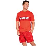 Arsenal F.C. Arsenal Ensemble de pyjama court en coton pour homme, Rouge, M