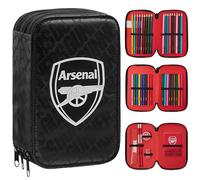 Arsenal F.C. Trousse à crayons garnie - Coloriage et papeterie - Fournitures scolaires, Noir/rouge., Taille unique, Trousses à crayons
