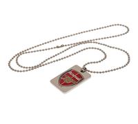 Arsenal FC - Armoiries - Badge et chaîne, émail BS4273 (taille unique) (Argent)