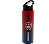 Arsenal FC - Bouteille d'eau, rayée, aluminium TA9284 (taille unique) (Rouge/Noir/Blanc)