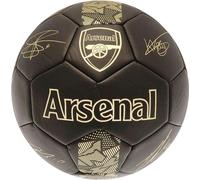 Arsenal FC - Football "Phantom" avec signatures TA9567 (1) (Noir mat/ Noir mat/ Or)