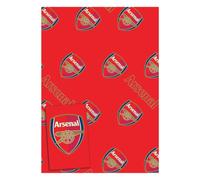 Arsenal FC Lot de 6 feuilles de papier cadeau 6 étiquettes 70 x 50 cm Produit officiel