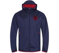 Arsenal FC officiel - Coupe-vent/Imperméable thème football - homme - bleu marine/capuche à visière - Medium