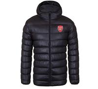 Arsenal FC officiel - Doudoune matelassée thème football - à capuche - homme - noir/blason - XXL