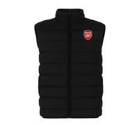Arsenal FC officiel - Gilet rembourré sans manches - thème football - garçon - noir/fermeture Éclair - 10-11 ans