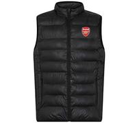 Arsenal FC officiel - Gilet rembourré sans manches - thème football - homme - noir/fermeture Éclair - M