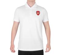 Arsenal FC Officiel - Polo de Football pour Homme - avec Blason - Blanc - S
