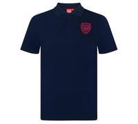 Arsenal FC Officiel - Polo de Football pour Homme - avec Blason - Bleu Marine - Large