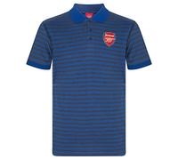 Arsenal FC Officiel - Polo thème Football -Homme- à Fils Teints/Rayures chinées - Bleu - XXL