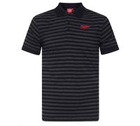 Arsenal FC Officiel - Polo thème Football - Homme - à Fils Teints/Rayures chinées - Noir/Gris - L