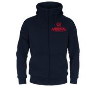Arsenal FC Officiel - Pull zippé à Capuche thème Football - Polaire - Homme - Small