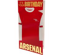 Arsenal FC - Rétro - Carte d'anniversaire TA11255 (22 cm x 12 cm) (Rouge/Or)