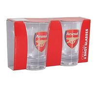 Premier League Lot de 2 verres à liqueur avec logo Arsenal FC Transparent Taille unique