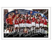 Arsenal Invincibles Team Multi Signé 12x8 Pouces Impression Photo pré-imprimée Signature Football Autographe Cadeau