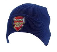 Arsenal Marque Official Football Team Bonnet en Tricot de Manchette FC (Bleu Marine)