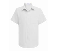 Arshiner Chemise Manches Courtes pour Garçons Shirt Loisirs D'été Blanche Chemises Habillées Boutonnées Haut Formel Uni pour Enfants avec Poche Poitrine 9-10 Ans