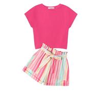Arshiner Filles Ensembles de Vêtements été Enfants T-shirt et Short Set Loisirs Mode Ensembles pour Fille 13-14 ans