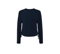 Arshiner Filles T-Shirt Cordon de Serrage Enfants Slim Manches Longues Col Rond Élégant Loisirs Automne Hiver pour Filles 7-8 Ans Bleu Marine