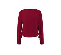 Arshiner Filles T-Shirt Cordon de Serrage Enfants Slim Manches Longues Col Rond Élégant Loisirs Automne Hiver pour Filles 7-8 Ans Rouge vin