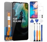 ARSSLY Écran LCD pour Realme C35 LCD Display pour Oppo Realme C35 RMX3511 6.6" Écran de Rechange Ecran Tactile Digitizer Touchscreen Assemblée avec Outils, Noir