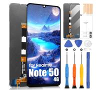 ARSSLY Écran LCD pour Realme Note 50 4G Display pour Realme Note50 4G RMX3834 Écran Tactile Digitazer Full Assembly Remplacement Écran avec Réparation Kit (6,74", Noir)